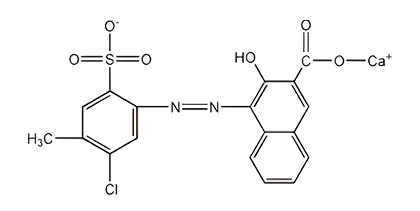 顏料紅48:2分子結(jié)構(gòu)圖