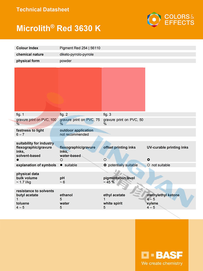 巴斯夫3630K納米顏料TDS技術(shù)數(shù)據(jù)報(bào)告