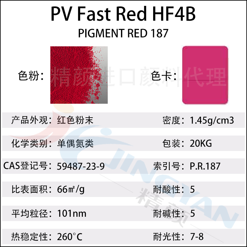 科萊恩HF4B萘酚紅PV Fast Red HF4B單偶氮顏料紅187